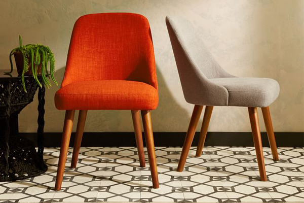 Ok Ouzl1015 Fabric Cushion Kitchen Chairs With Sturdy Metal Legs