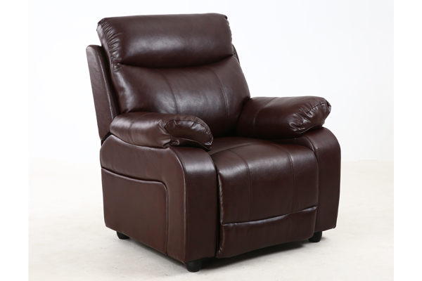 OK-RC8017 Leather finish luxury designed model push back recliner sofa