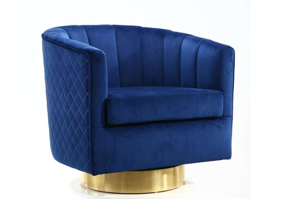OK-EU024 golden metal finishing bottom high end luxury tub chair single sofa