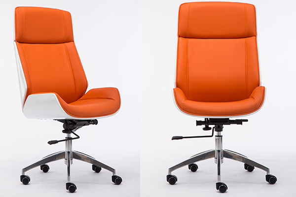 OK-2001ORANGE  white plywood executive office chair