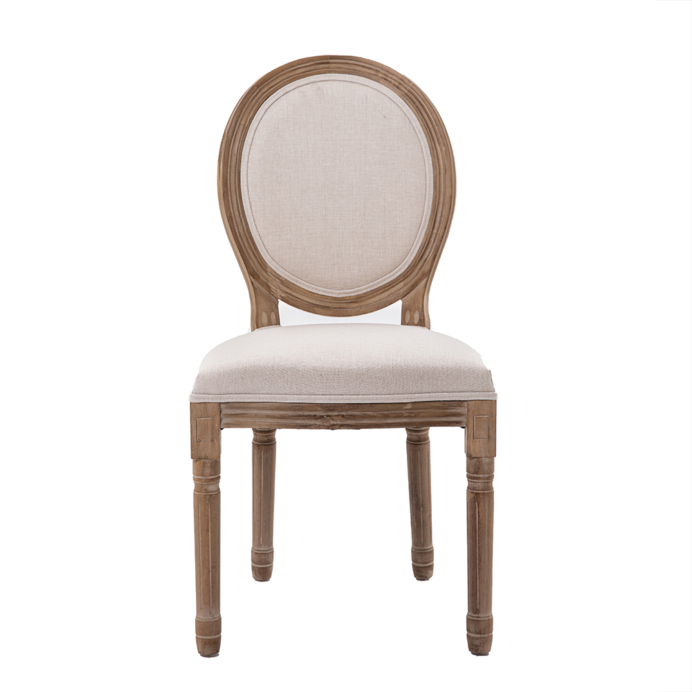 Amazon Best Seller Restaurant Furniture Wood Solid Cane Round Back French Style Dining Chair