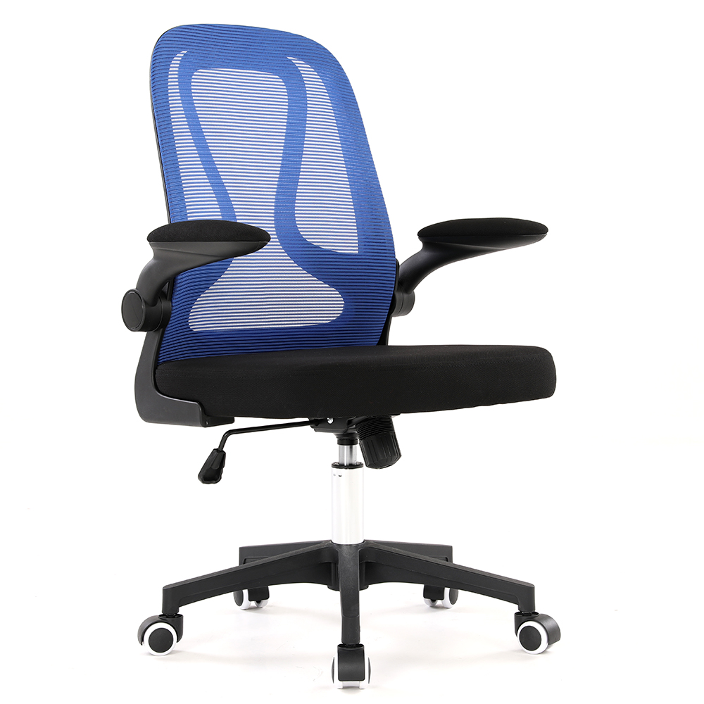 Sillas De Oficina High Quality Mid Back Staff Ergonomic Office Chair Executive Blue Swivel Office Mesh Chairs